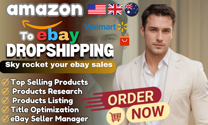 Gig Preview - Do ebay listing, amazon to ebay dropshipping, amazon to ebay, ebay seo listing