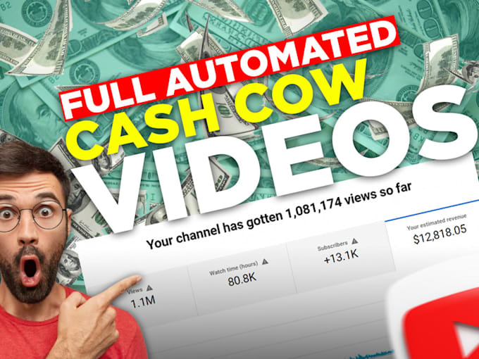 Gig Preview - Build your earning stream on youtube automation channel to 30k usdt