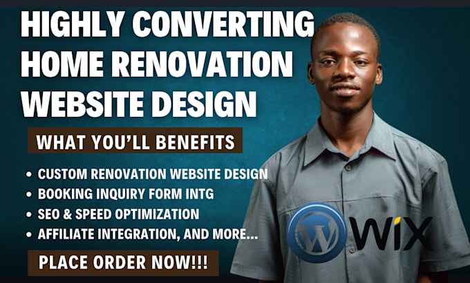 Gig Preview - Home renovation website home improvement website home remodeling website design