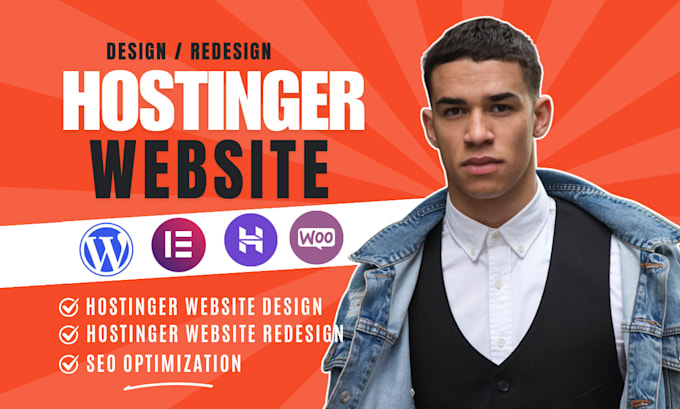 Gig Preview - Get you a professional hostinger website hostinger website redesign domain setup