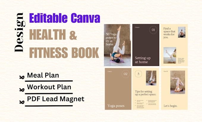 Gig Preview - Design health and fitness ebook meal plan product catalog canva pdf lead magnet