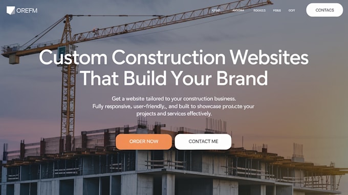 Gig Preview - Build construction, contractor website, solar, plumbing, hvac, handyman website