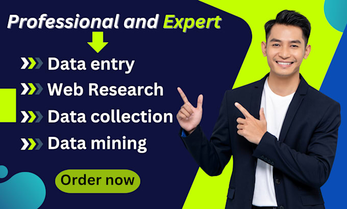 Gig Preview - Do exce data entry, copy paste, web research, data entry, pdf to excel