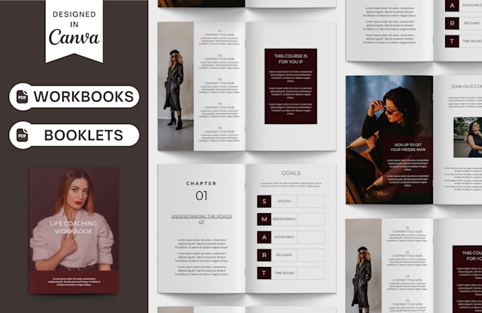 Gig Preview - Design high quality worbook designs, booklets and trifold brochures in canva