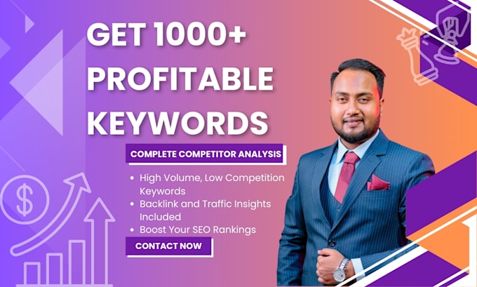 Gig Preview - Do profitable keyword research and competitor analysis for SEO success