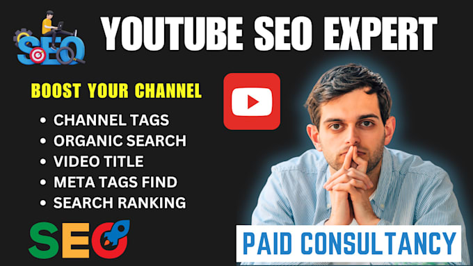 Gig Preview - Do the best youtube channel SEO, title, and meta tags