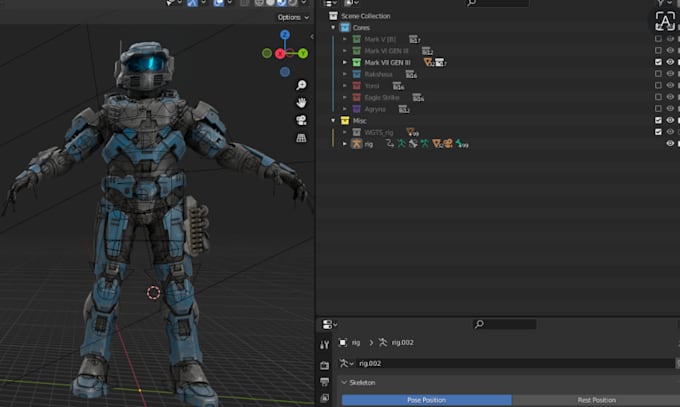 Gig Preview - 3d character rigging on blender, mixamo for unreal, unity game engine