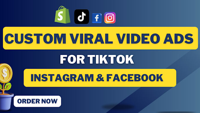 Gig Preview - Custom viral tiktok dropshipping short video ads for tiktok instagram facebook