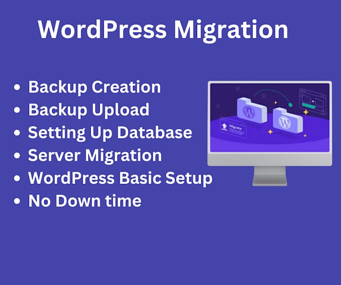 Gig Preview - Wordpress website redesign, server migration and customization with basic SEO