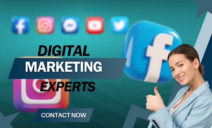 Gig Preview - Be a digital marketing specilist, social media manager for success