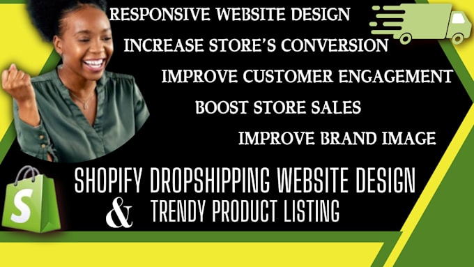 Gig Preview - Be your website designer for your shopify dropshipping store product listing