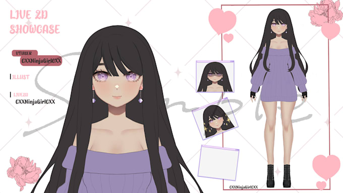 Gig Preview - Design pro cute live2d vtuber model