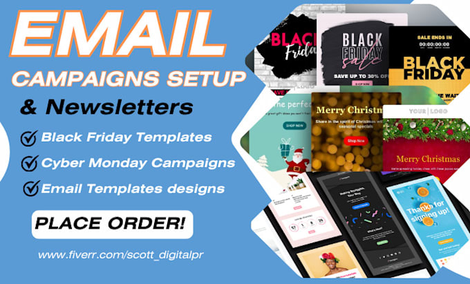 Gig Preview - Design shopify or wix email black friday,cybermonday email template,newsletter