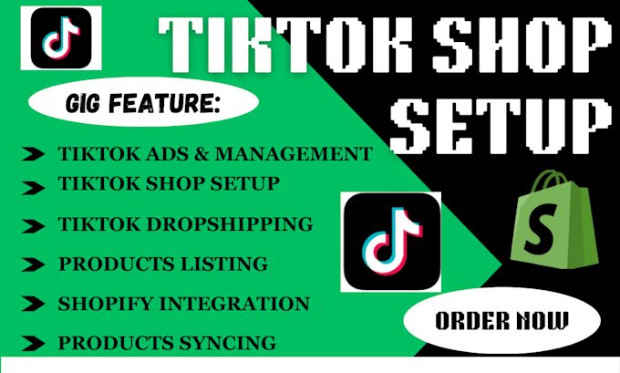 Gig Preview - Set tiktok shop facebook shop instagram shop social media ads shopify marketing