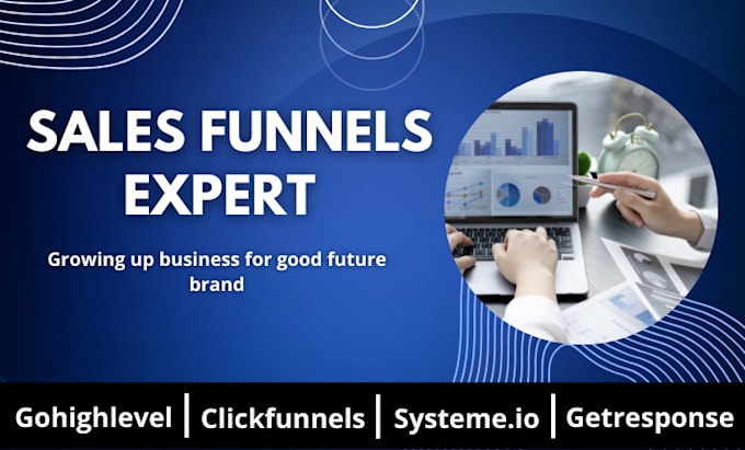 Gig Preview - Design sales funnel in gohighlevel, systeme io, clickfunnels, getresponse, ghl