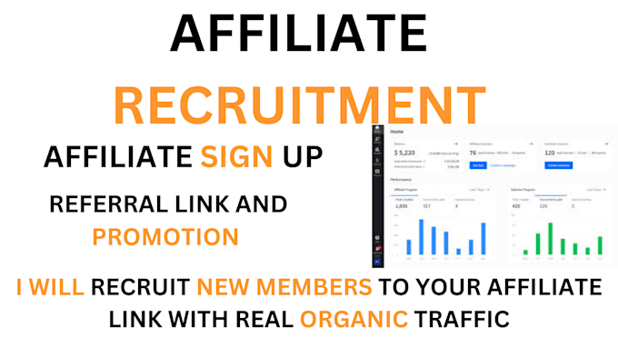 Gig Preview - Recruit new members to your affiliate link, link sign up link promotion