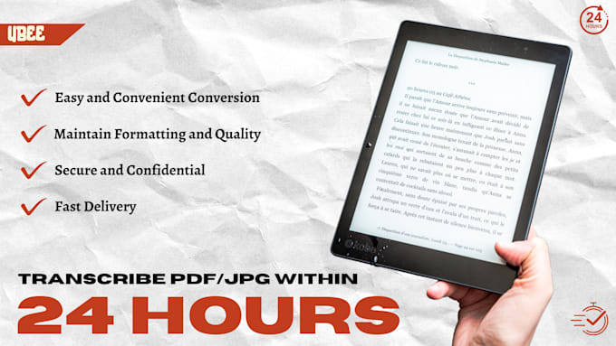 Gig Preview - Transcribe a document PDF or image to text in 24 hours