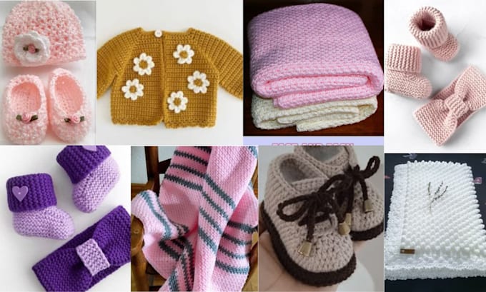 Gig Preview - Create baby blanket crochet pattern, crochet baby booties