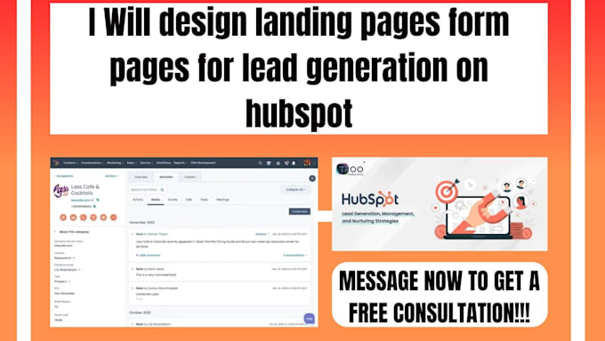 Gig Preview - Design landing pages form pages for lead generation on hubspot