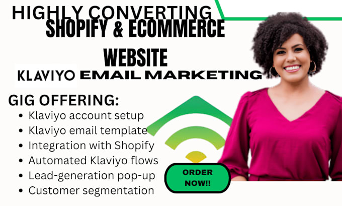 Gig Preview - Do klaviyo email marketing flows, email template design, shopify marketing sales