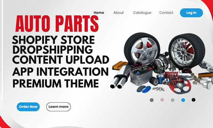 Gig Preview - Design branded auto part shopify store auto part website