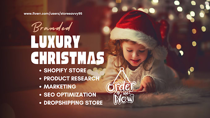 Gig Preview - Design branded christmas shopify store christmas clothing store dropshipping