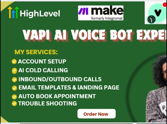 Gig Preview - Build  ai calling agents with vapi, air and n8n for inbound, outbound calls