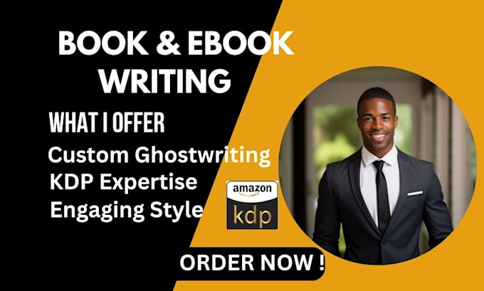 Gig Preview - Ebook ghostwriter, KDP book writer, ghost book writer, nonfiction ghostwriter