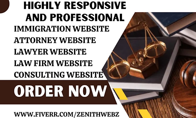 Gig Preview - Design lawyer website law firm website notary attorney consulting legal website