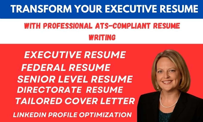 Gig Preview - Write executive resume writing service cover letter in 24hrs