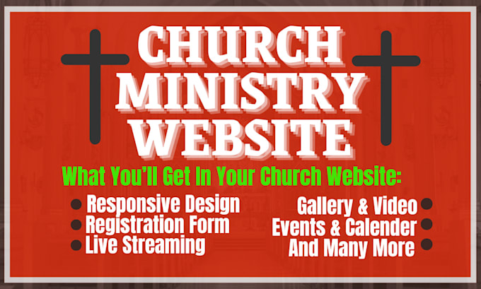 Gig Preview - Design modern church wordpress website