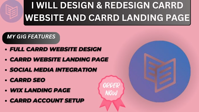 Gig Preview - Design and redesign a carrd website carrd landing page wix landing page