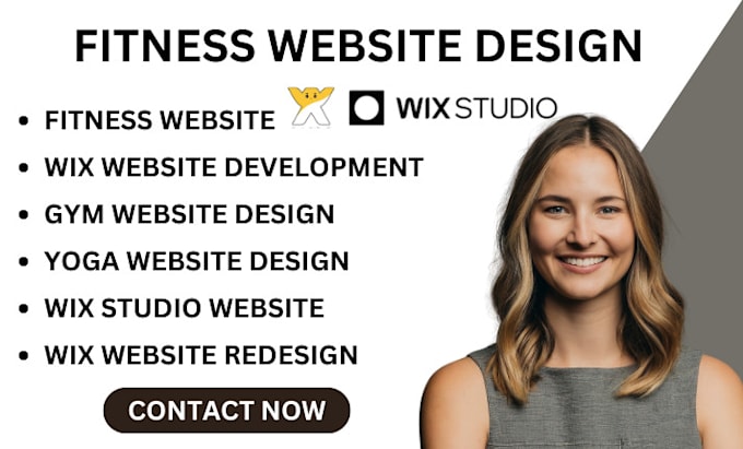 Gig Preview - Do wix fitness website design gym yoga personal trainer wix studio development