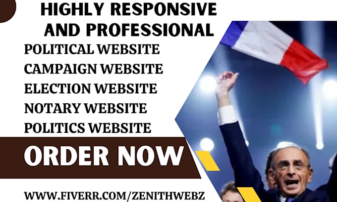 Gig Preview - Design political website political campaign website political election website