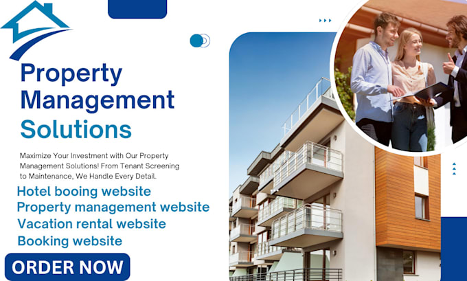 Gig Preview - Build property management vacation rental booking buildium airbnb website