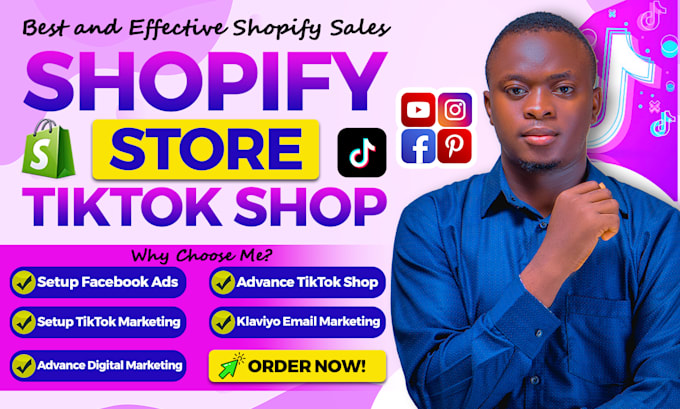 Gig Preview - Set up and fix tiktok shop tiktok dropshipping tiktok ads tiktok shopify store