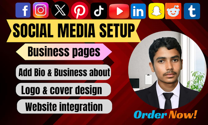 Gig Preview - Perfect setup social media business pages and personal profile