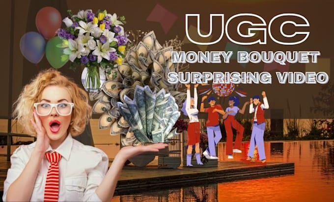 Bestseller - create ugc money bouqquet surprising video for your great day