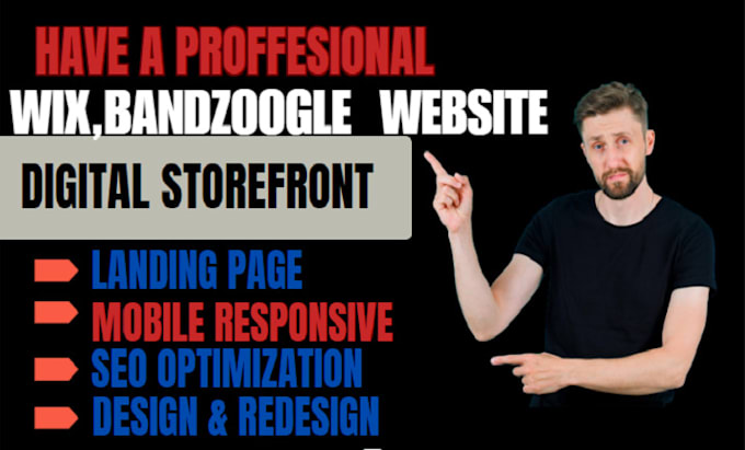 Gig Preview - Develop business bandzoogle, wix website design or blog website