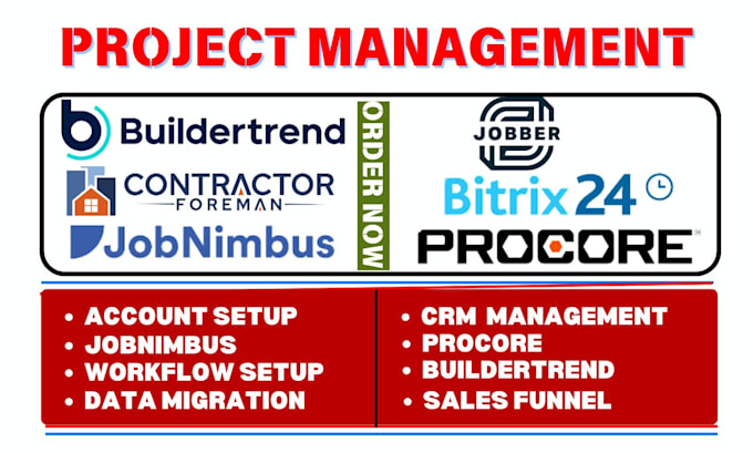 Gig Preview - Setup buildertrend procore jobnimbus jobber contractor foreman bitrix24 crm