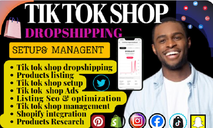 Gig Preview - Setup,fix, manage tiktok shop,tiktokshop ads, tiktok marketing on tiktok shop