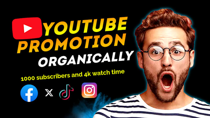 Gig Preview - Do super fast organic you tube video promotion channel monetisation