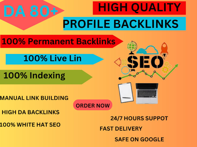 Gig Preview - Make high quality 25 da 80 profile backlinks