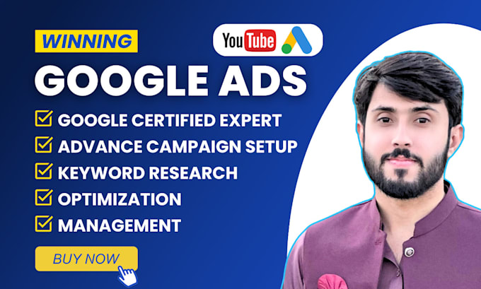 Gig Preview - Setup and manage google ads adwords PPC campaigns and youtube ads marketing