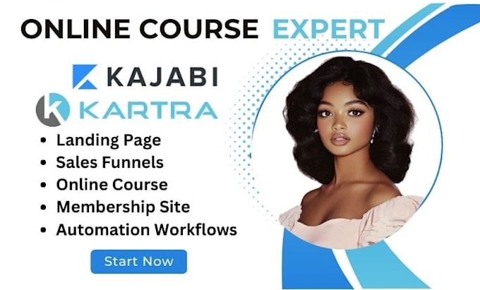 Gig Preview - Design kajabi landing page sales funnel kajabi website kajabi online course