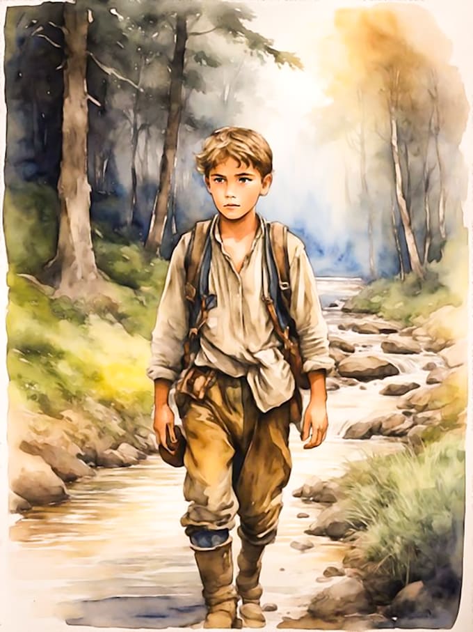 Bestseller - design watercolor children story book illustration