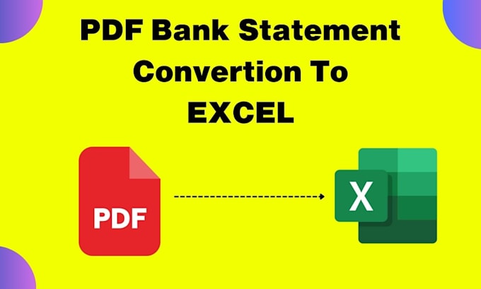 Gig Preview - Do PDF bank statement convertion to excel