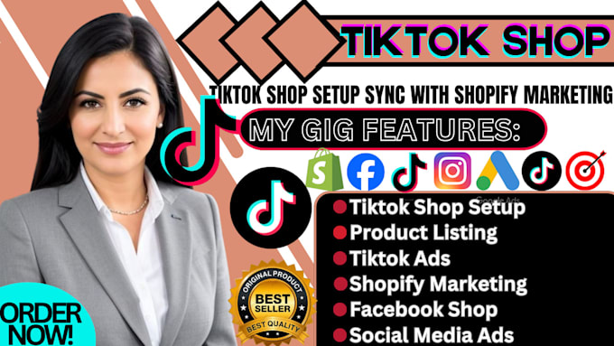 Gig Preview - Setup manage and run tiktok ads for tiktok shop, shopify store sync with shopify