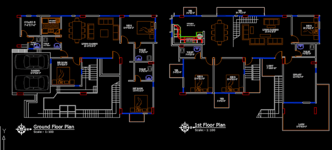 Gig Preview - Draw architectural 2d floor plan and master plan autocad