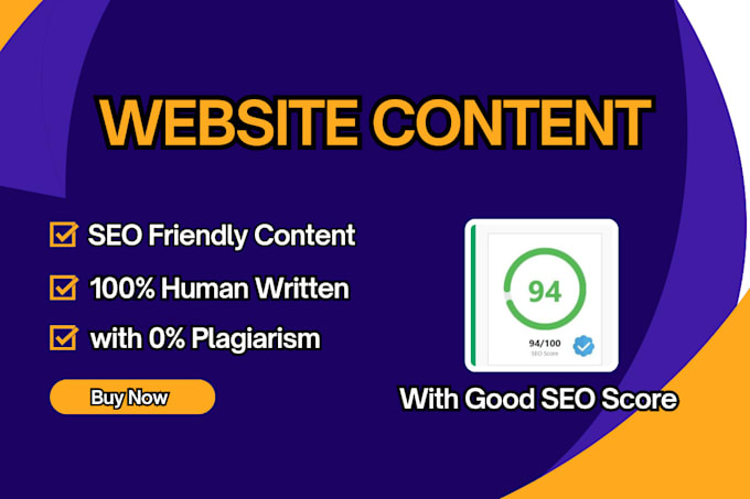 Gig Preview - Write SEO friendly content for your website